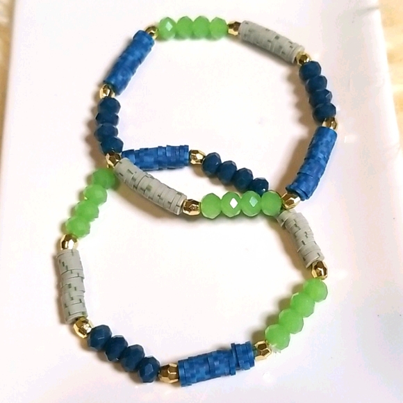 Crystal Bead Stretch Bracelet Set - Picture 2 of 5